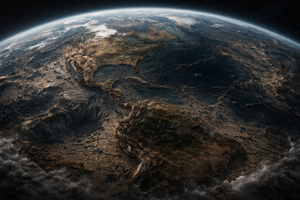 água do mar desaparecesse