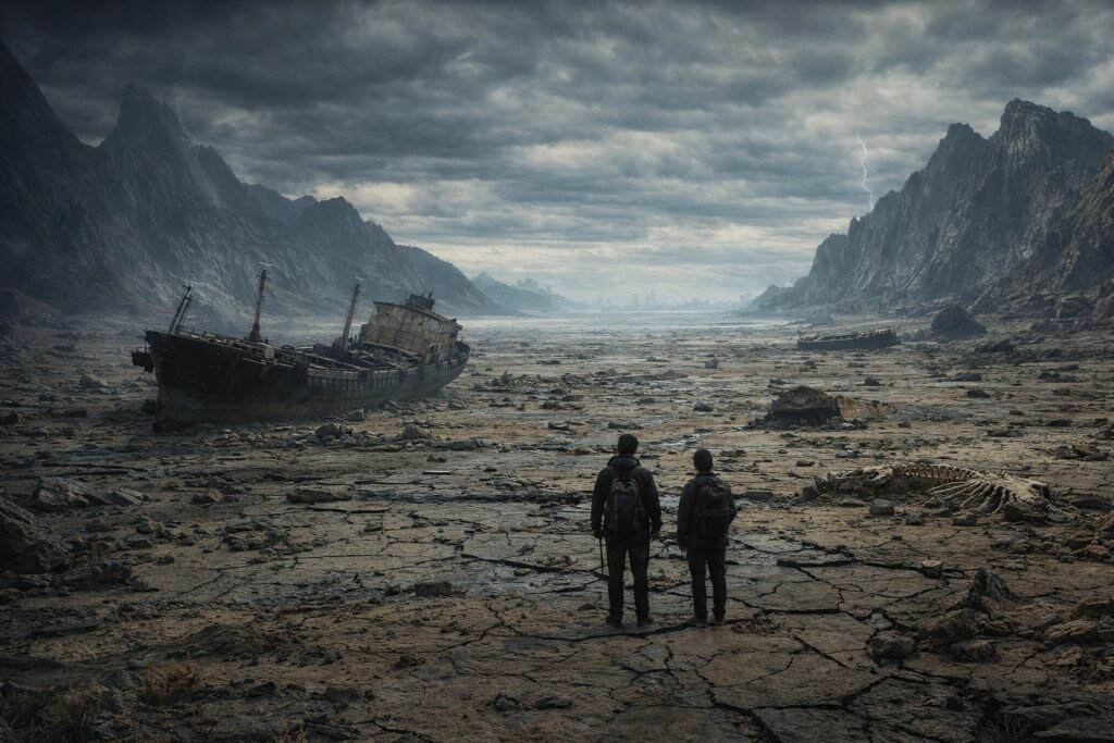 água do mar desaparecesse